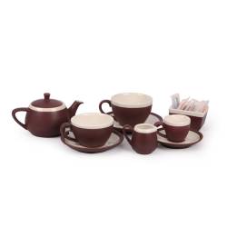 Coffee&Co brown porcelain breakfast cup plate 16 cm