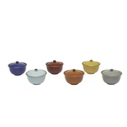 Mediterranean colored ceramic cheese bowl cm 7x12.5