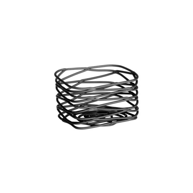 Portabolsas de acero negro cm 8x6x5