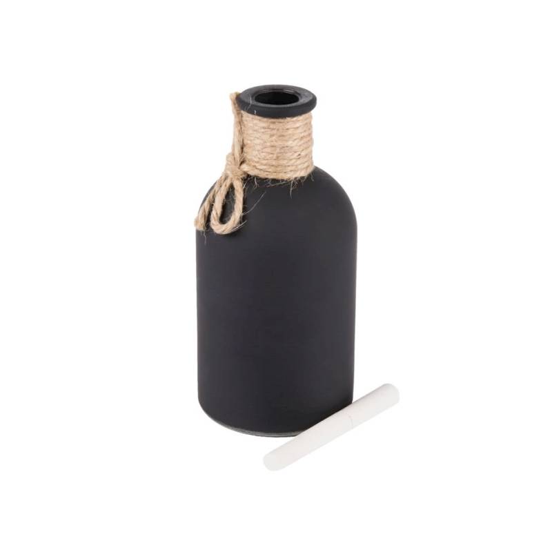 Black glass chalkboard bottle cm 13.5