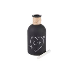 Black glass chalkboard bottle cm 13.5