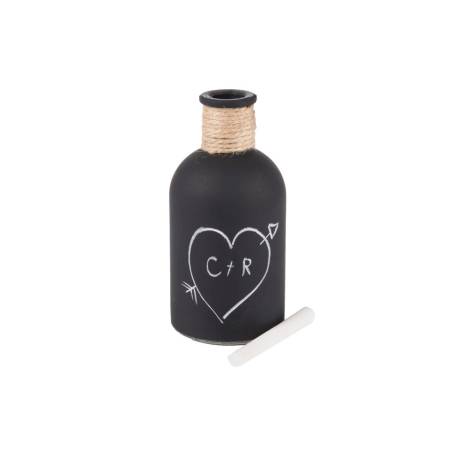 Schwarzes Glas Tafel Flasche 13,5 cm