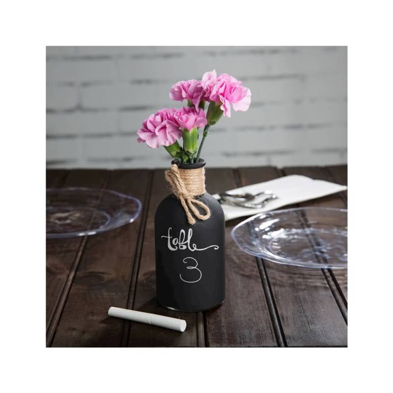 Schwarzes Glas Tafel Flasche 13,5 cm