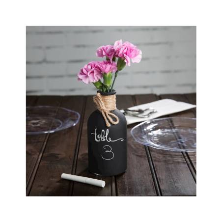 Schwarzes Glas Tafel Flasche 13,5 cm