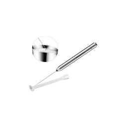 Steel battery-operated milk frother whisk