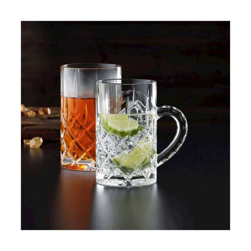 Bicchiere mug Noblesse in vetro decorato cl 25