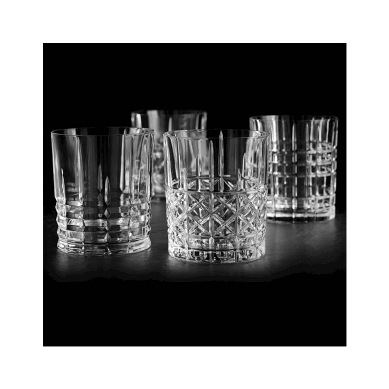 Highland whiskey glass set assorted decorations cl 34.5
