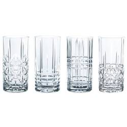 Set bicchieri Highland in vetro decori assortiti cl 44,5