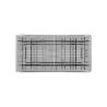 Rechteckiges Tablett Smoke aus grauem Glas 28x14 cm