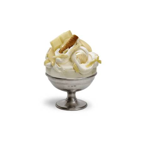 Coupe à caviar Cosi Tabellini en étain et verre 12x8 cm