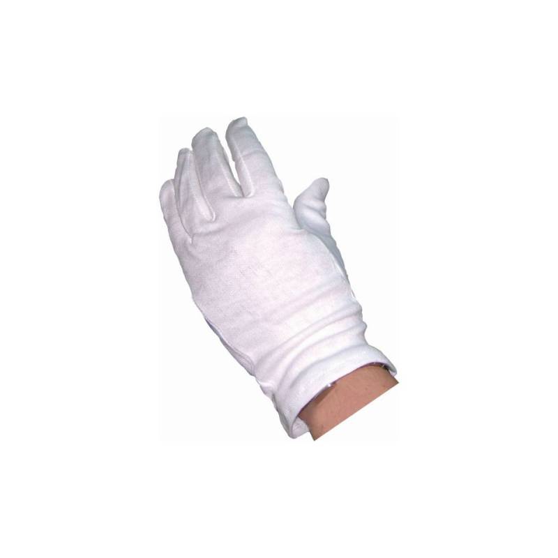Guantes blancos de algodón talla M