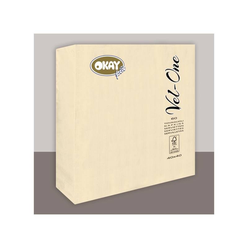 Vel-one wadded cream napkin cm 40x40