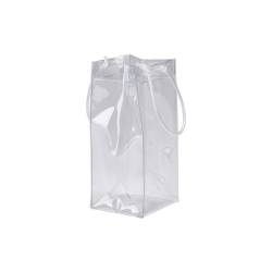 Transparent pvc bottle bag 24.5x11 cm