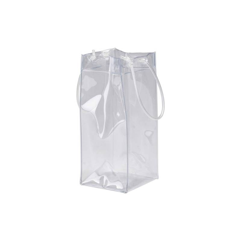 Borsa porta bottiglia in pvc trasparente cm 24,5x11