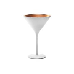 Olympic Stolzle cocktail cup in two-tone white and bronze glass cl 24