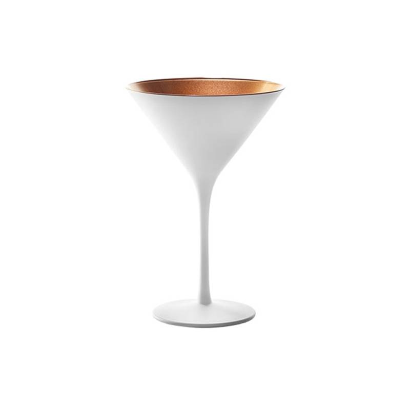 Coppa cocktail Olympic Stolzle in vetro bicolore bianco e bronzo cl 24
