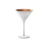 Olympic Stolzle cocktail cup in two-tone white and bronze glass cl 24