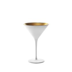 Olympic Stolzle cocktail cup in two-tone white and gold glass cl 24