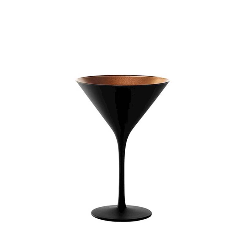Olympic Stolzle cocktail cup in two-tone black and bronze glass cl 24