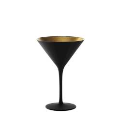 Coppa cocktail Olympic Stolzle in vetro bicolore nero e oro cl 24