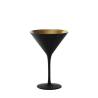 Olympic Stolzle cocktail cup in two-tone black and gold glass cl 24