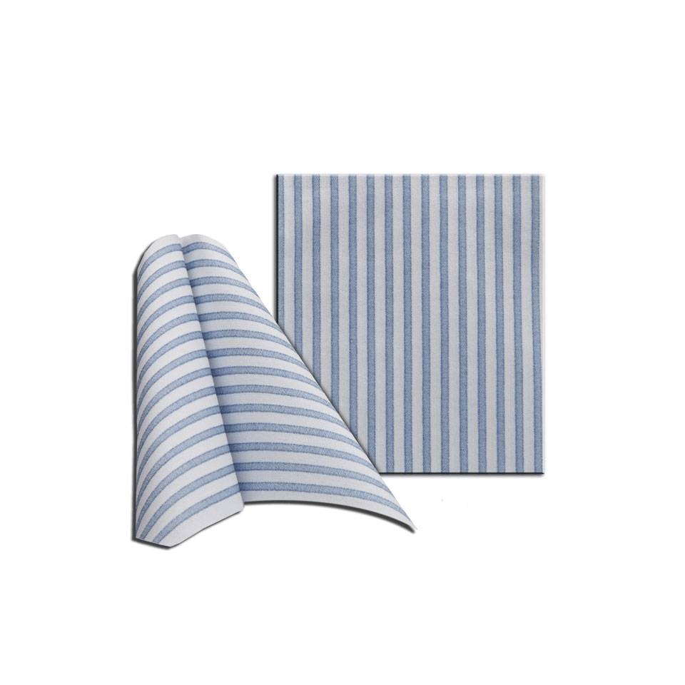Capri blue and white cellulose napkin 30x40 cm