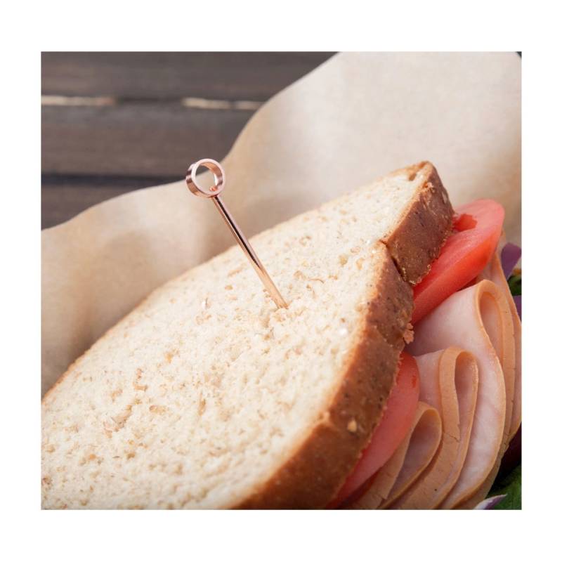 Brochettes à cocktail en acier inoxydable cuivré cercle 10,8 cm