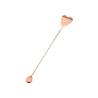 Coppered stainless steel bar spoon with mini strainer cm 40
