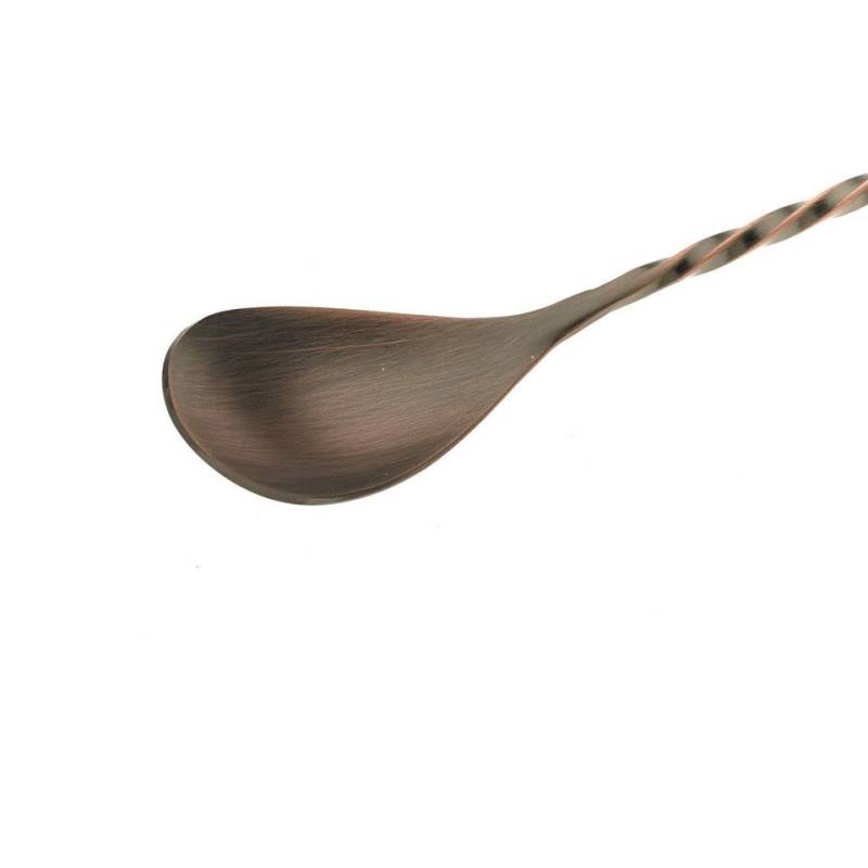 Bar spoon con mini strainer in acciaio inox ramato anticato cm 40