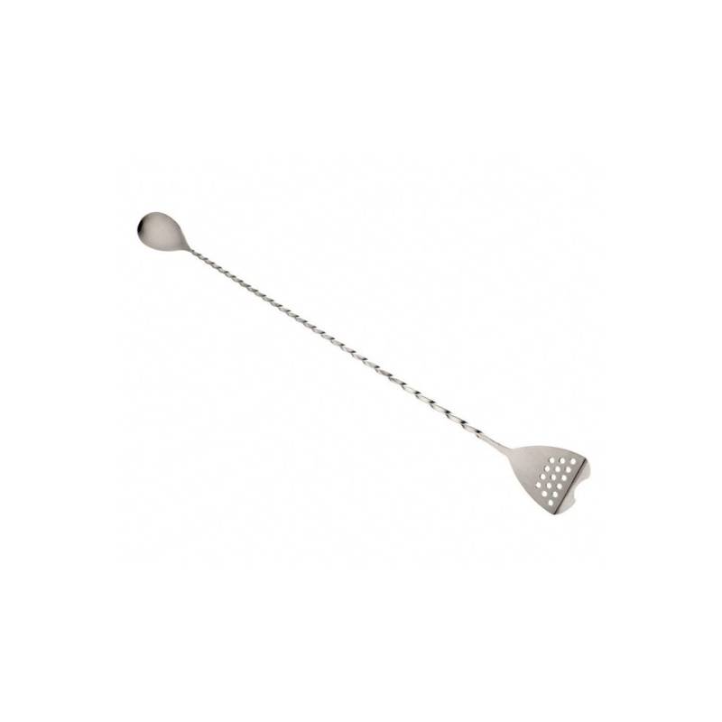 Bar spoon con mini strainer in acciaio inox cm 40