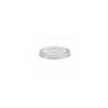 Flat disposable lid with hole made of transparent pet cm 9.2