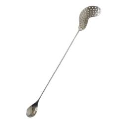 Stainless steel mixing spoon with strainer cm 40