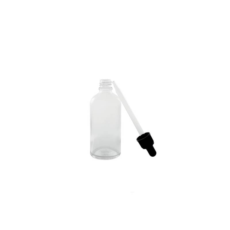 Bottiglietta contagocce in vetro trasparente nero ml 2