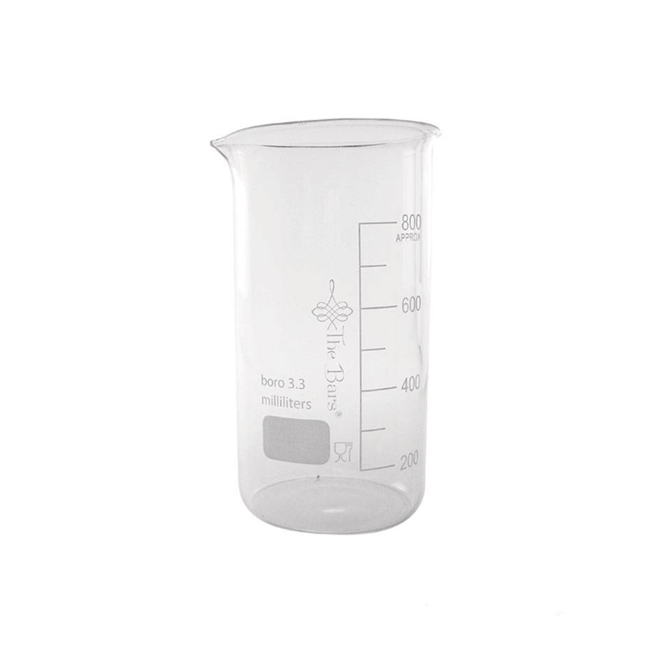 Cylindrical graduated glass beaker container cl 80