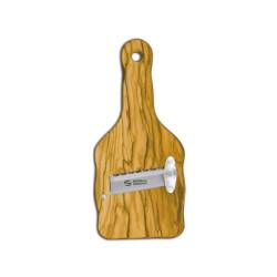 Sanelli Ambrogio wavy blade truffle cutter in olive wood and stainless steel
