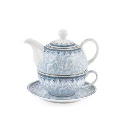 Teiera Tea For One Dream in porcellana blu e bianca