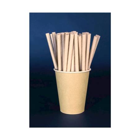 Biodegradable straws made of natural paper cm 19.7x0.8