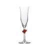 Flute L'Amour Stolzle in vetro con cuore rosso cl 17,5