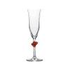 Flute L'Amour Stolzle in vetro con cuore rosso cl 17,5