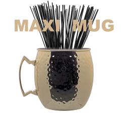 Golden hammered stainless steel maxi mug lt 5