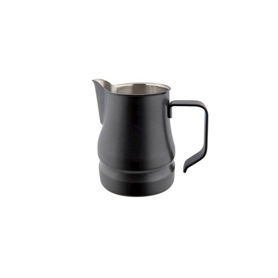 Evolution milk jug in matte black stainless steel cl 50