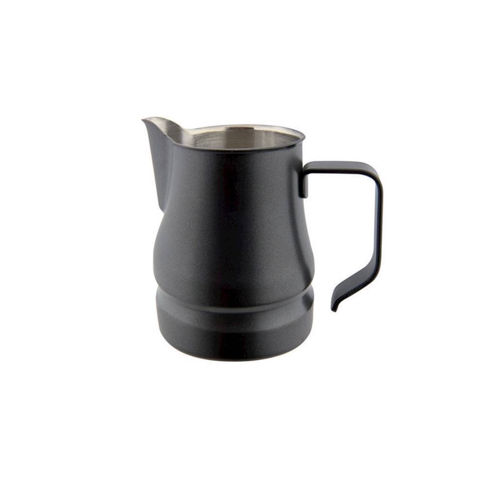 Evolution milk jug in matte black stainless steel cl 75
