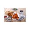 Greaseproof paper food sheets with white newspaper decoration cm 25x20