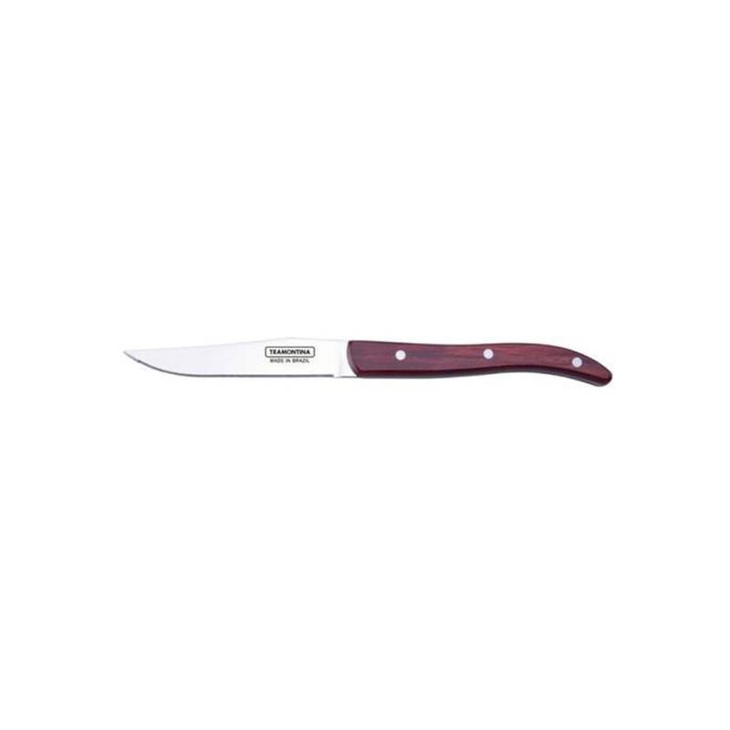 Coltello bistecca Tramontina in acciaio inox con manico in legno cm 10