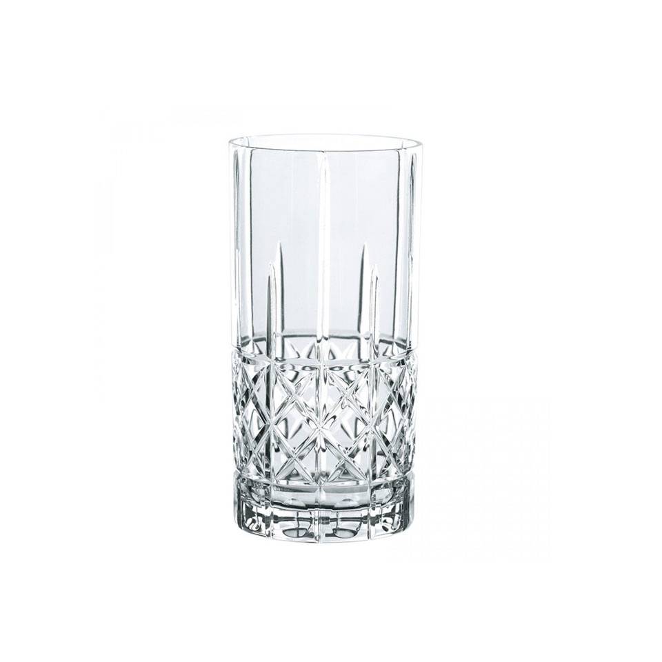 Diamond Highland long drink tumbler in clear glass cl 44.5
