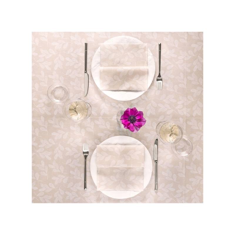 Mono Pack Service tablecloth in petal airlaid ecru 100x100 cm