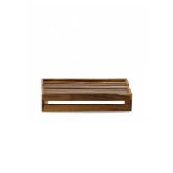 Alzata rettangolare Churchill in legno d'acacia naturale cm 44,5x25,8x9,4