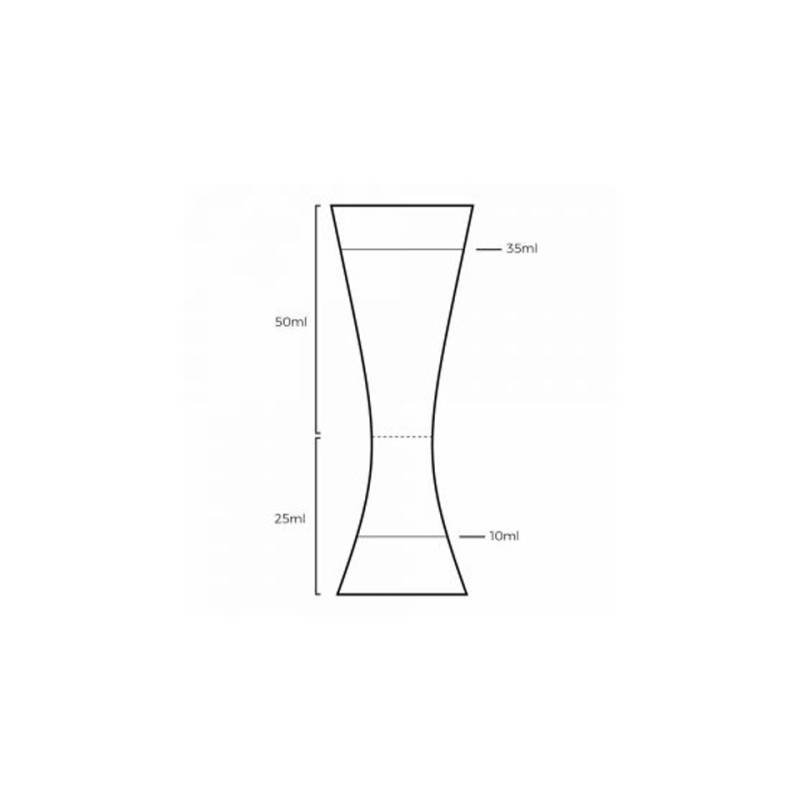 Jigger Aero Urban Bar goldener Stahl cl 2.5-5