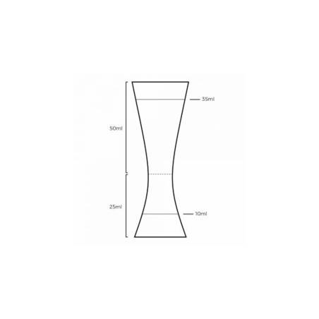 Jigger Aero Urban Bar goldener Stahl cl 2.5-5