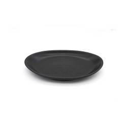 Vassoio ovale in porcellana nera effetto ghisa cm 30